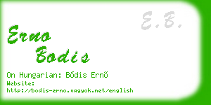 erno bodis business card